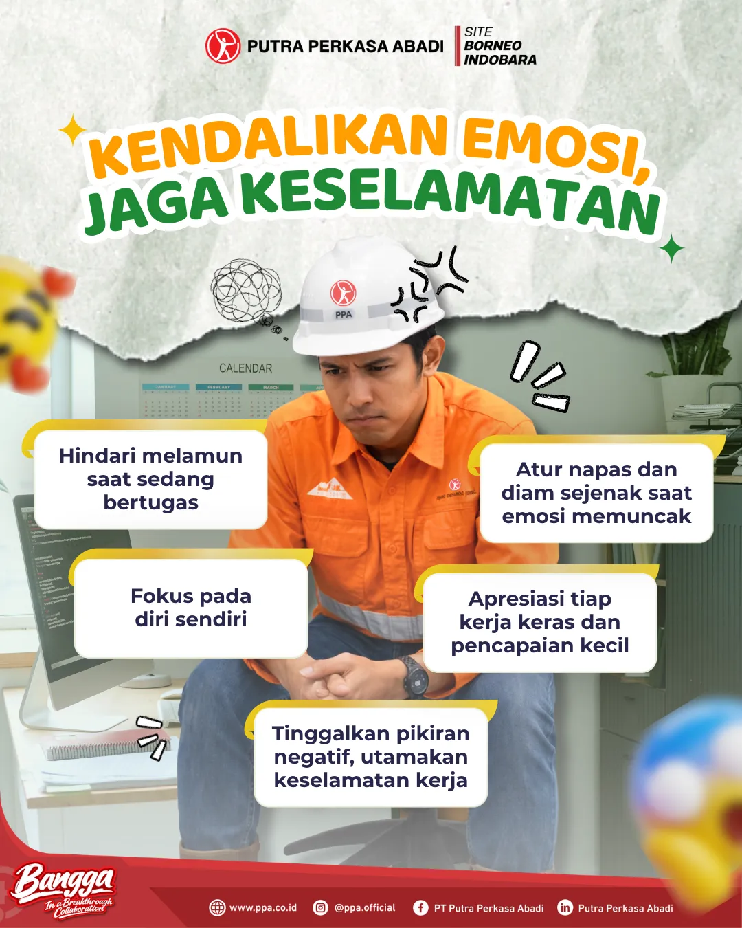 Kendalikan Emosi, Jaga Keselamatan Kerja di Setiap Situasi